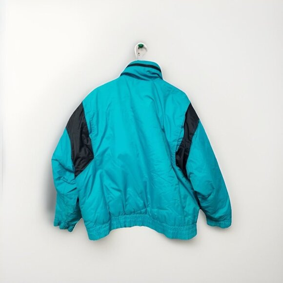 Vintage Steep Slopes Teal Blue Puffer Ski Jacket Coat - Picture 2 of 7